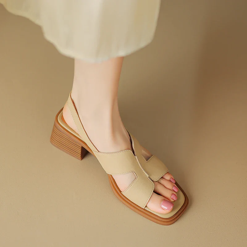 Sassari Leather Heeled Sandals - Image 12