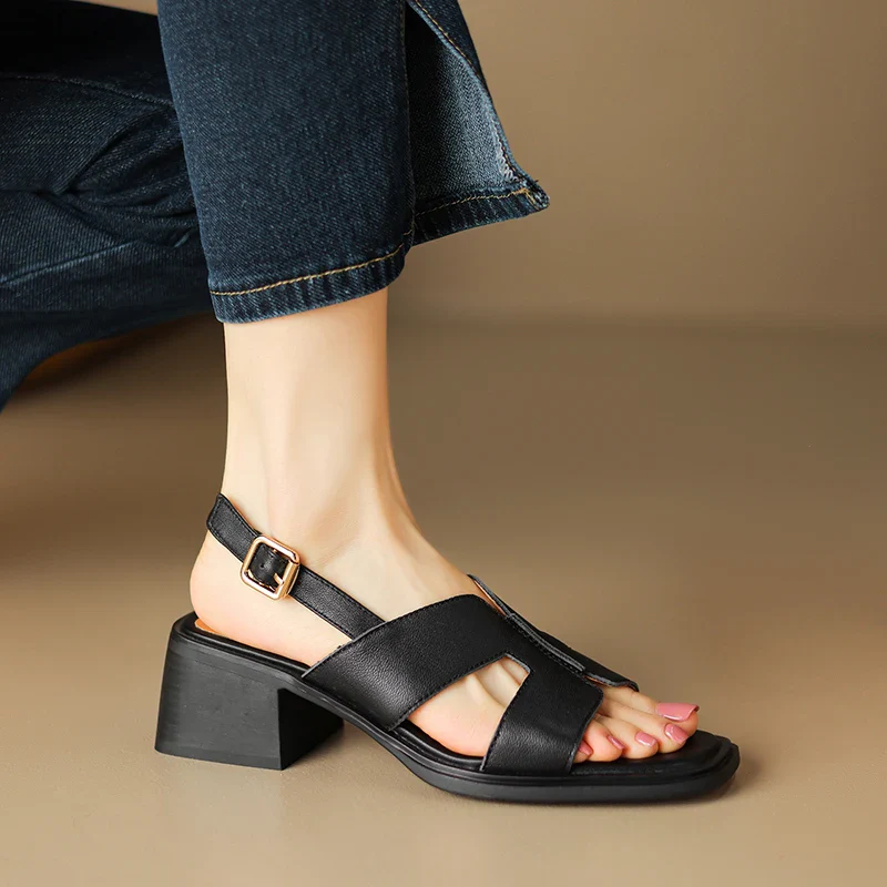 Sassari Leather Heeled Sandals - Image 16