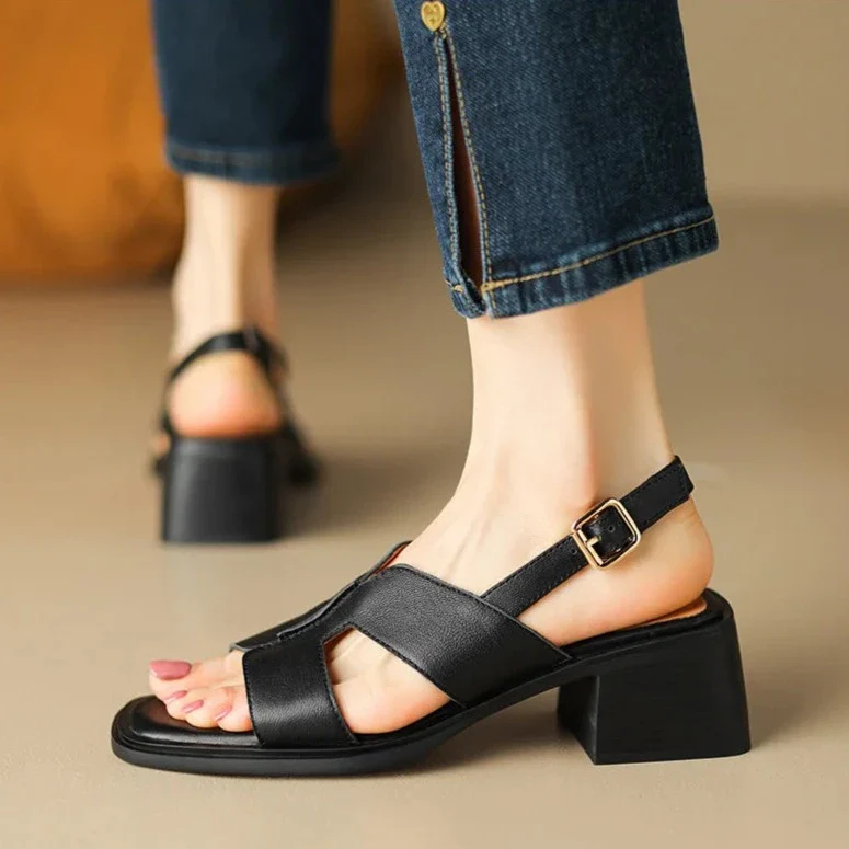 Sassari Leather Heeled Sandals - Image 17