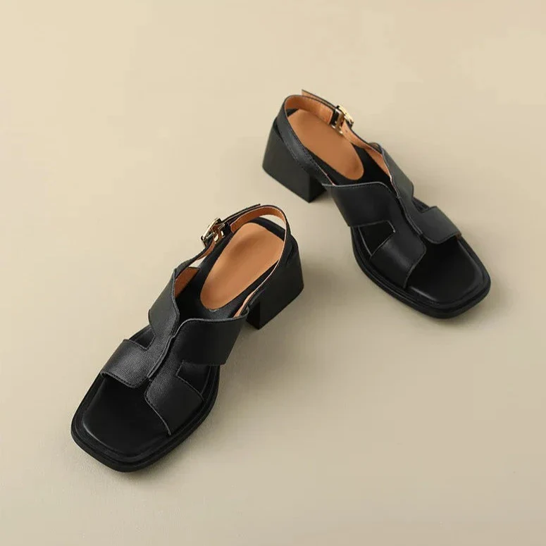 Sassari Leather Heeled Sandals - Image 19