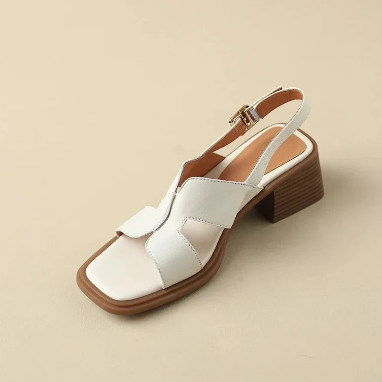 Sassari Leather Heeled Sandals - Image 4