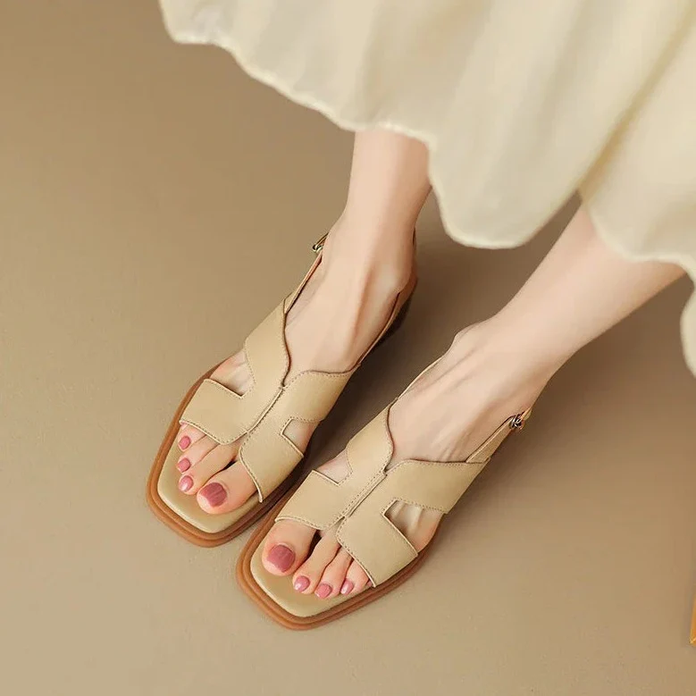 Sassari Leather Heeled Sandals - Image 9