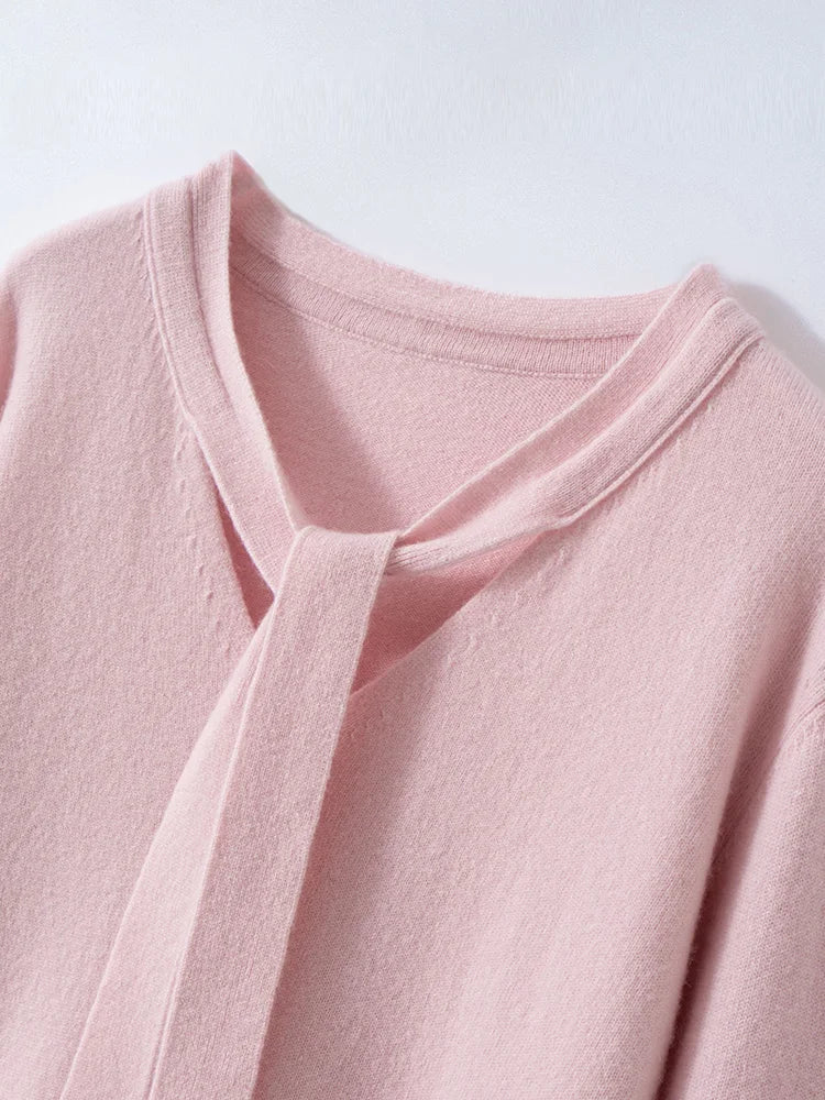 Selene Scarf-Collar Cashmere Pullover - Image 6