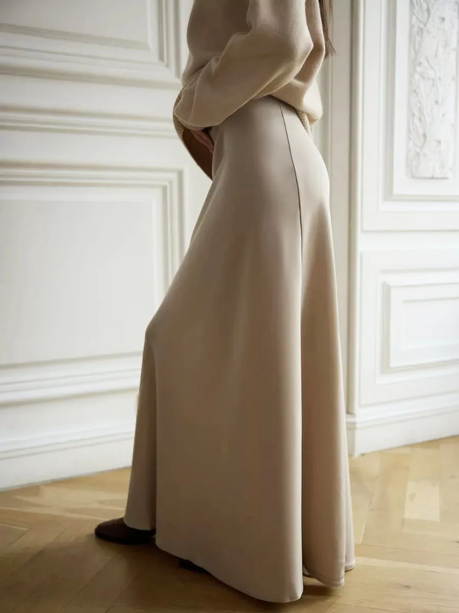 Seraphine Satin Fishtail Maxi Skirt - Image 21