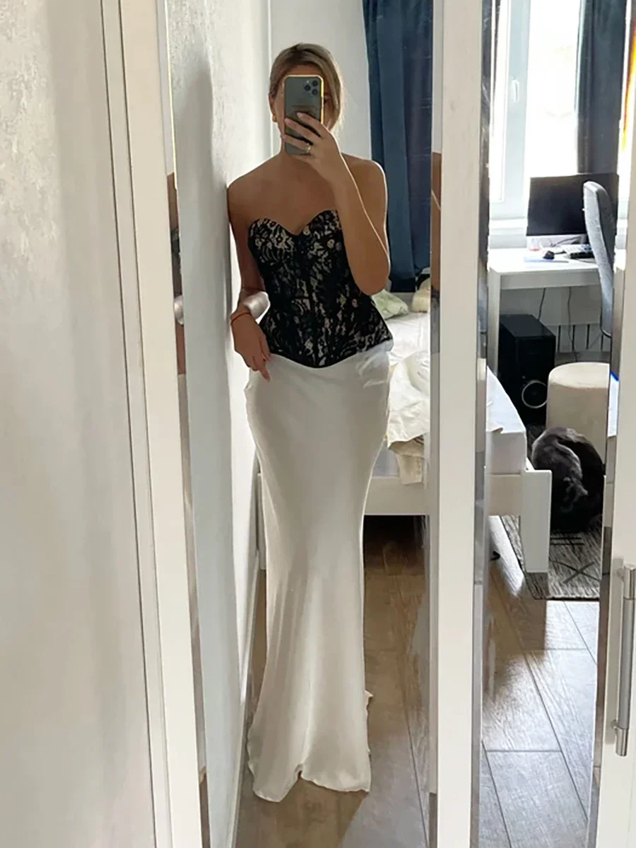 Seraphine Satin Fishtail Maxi Skirt - Image 36