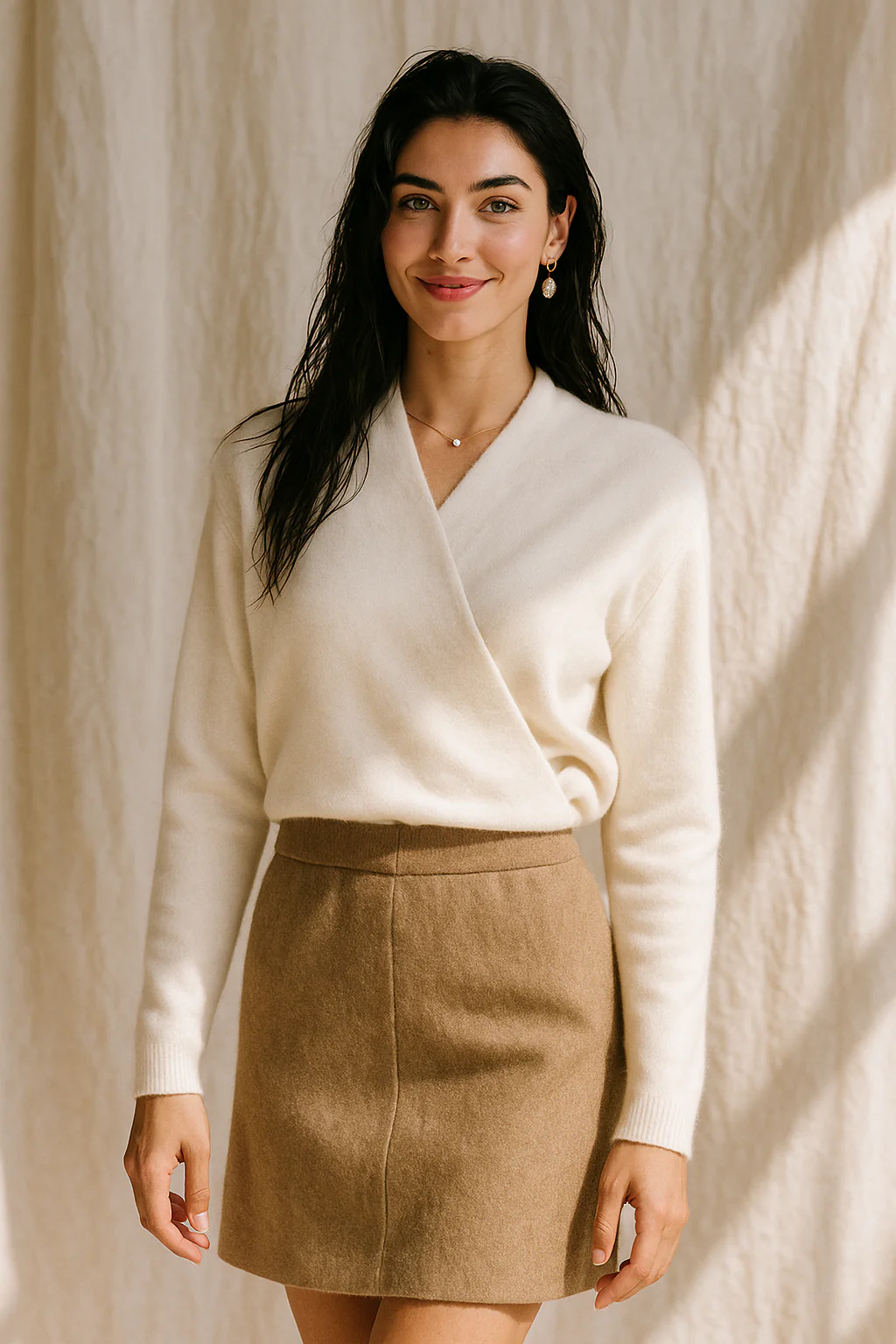 Serene V-Neck Knit Sweater - Image 15