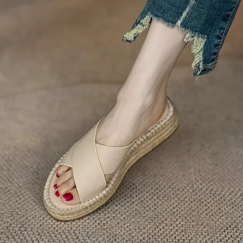Sorella Woven Leather Platform Sandals - Image 13