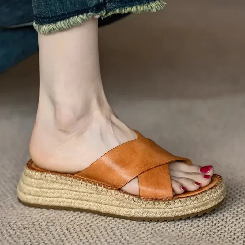 Sorella Woven Leather Platform Sandals - Image 18
