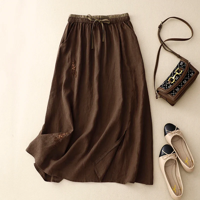 Everly 100% Linen Skirt - Image 2