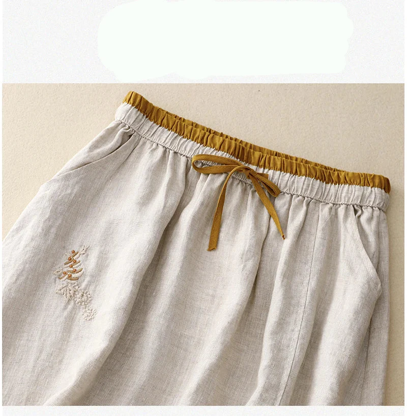 Everly 100% Linen Skirt - Image 7