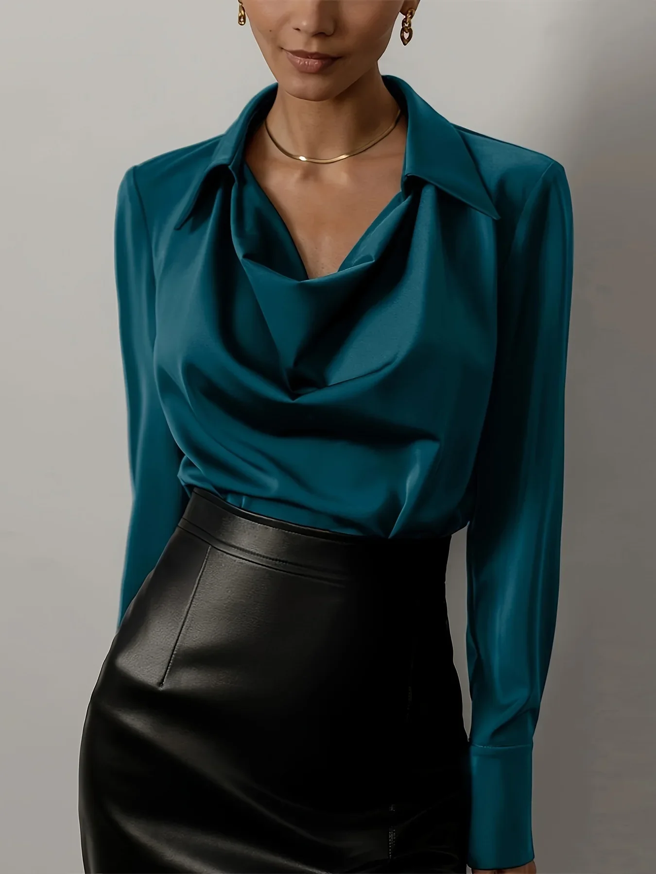 100% Silk full Sleeve Shirt - Image 15