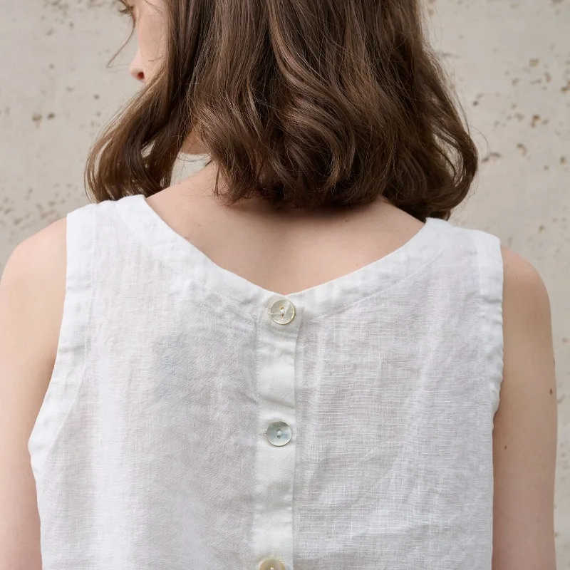 The Asymmetric Linen Crop Top - Image 5