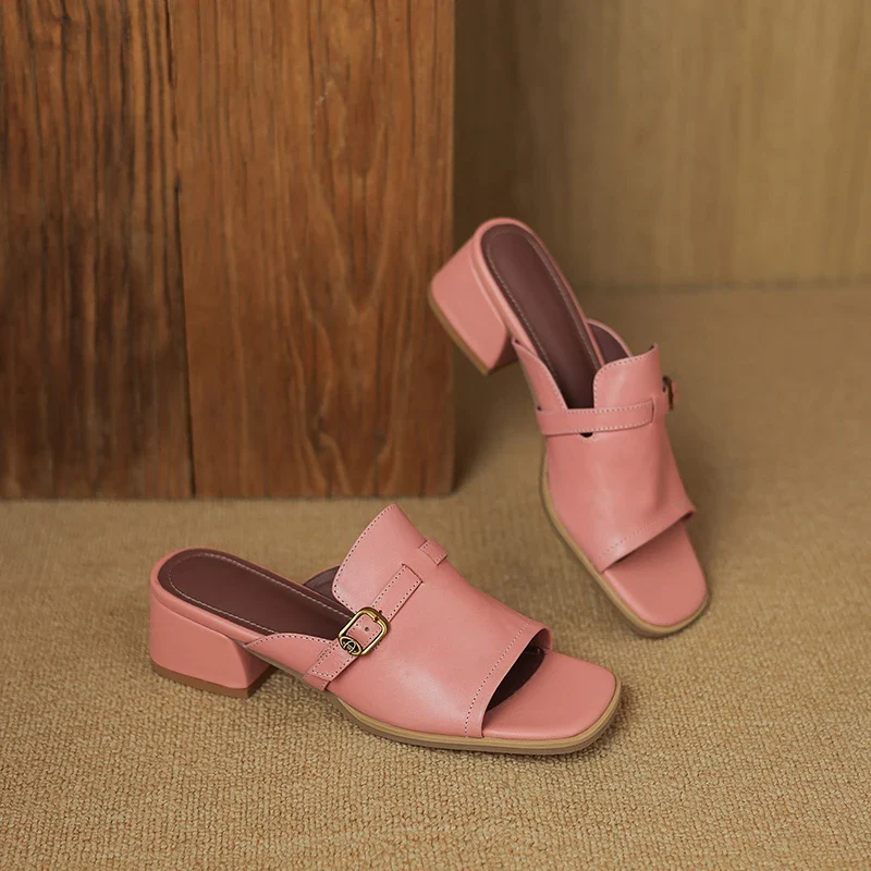 The Buckle Leather Slide - Image 17