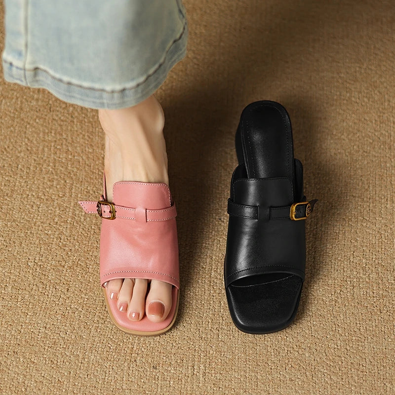 The Buckle Leather Slide - Image 2