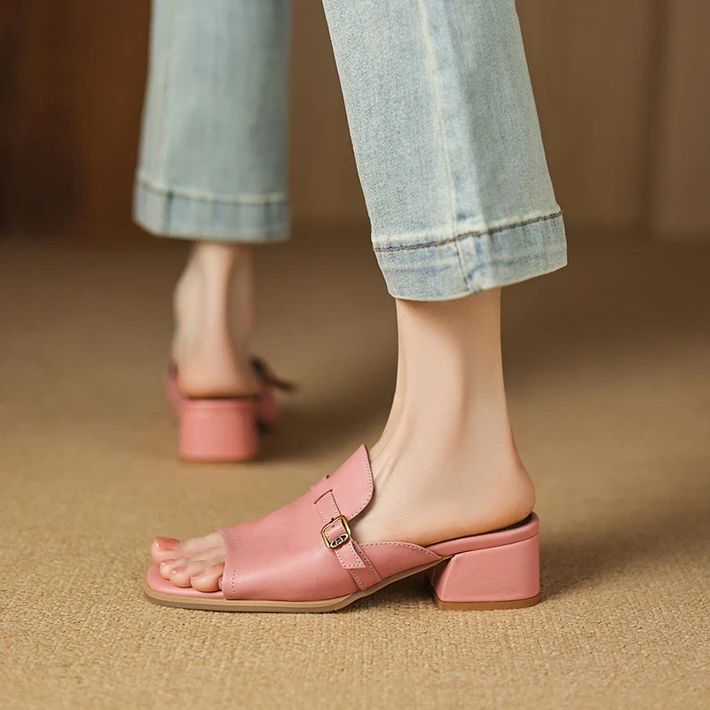 The Buckle Leather Slide - Image 5