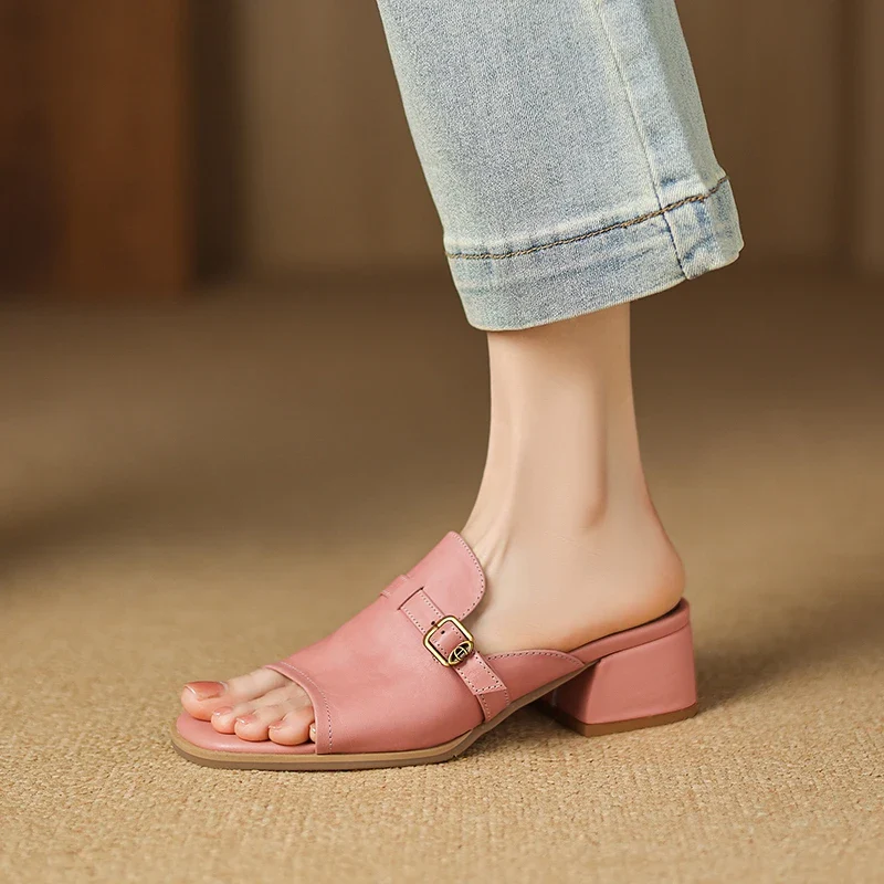 The Buckle Leather Slide - Image 6