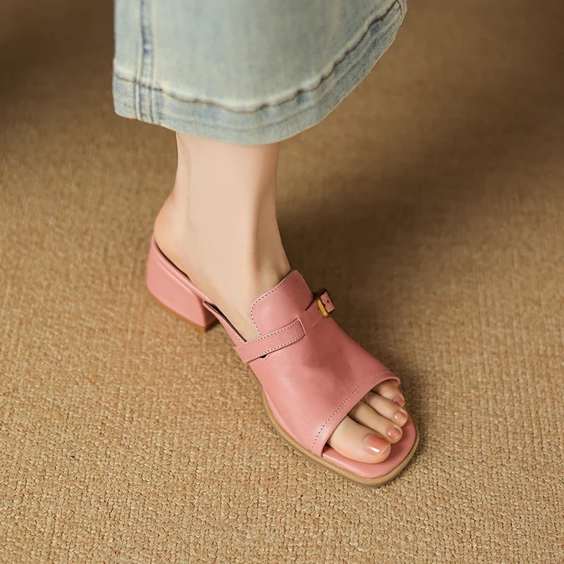 The Buckle Leather Slide - Image 7