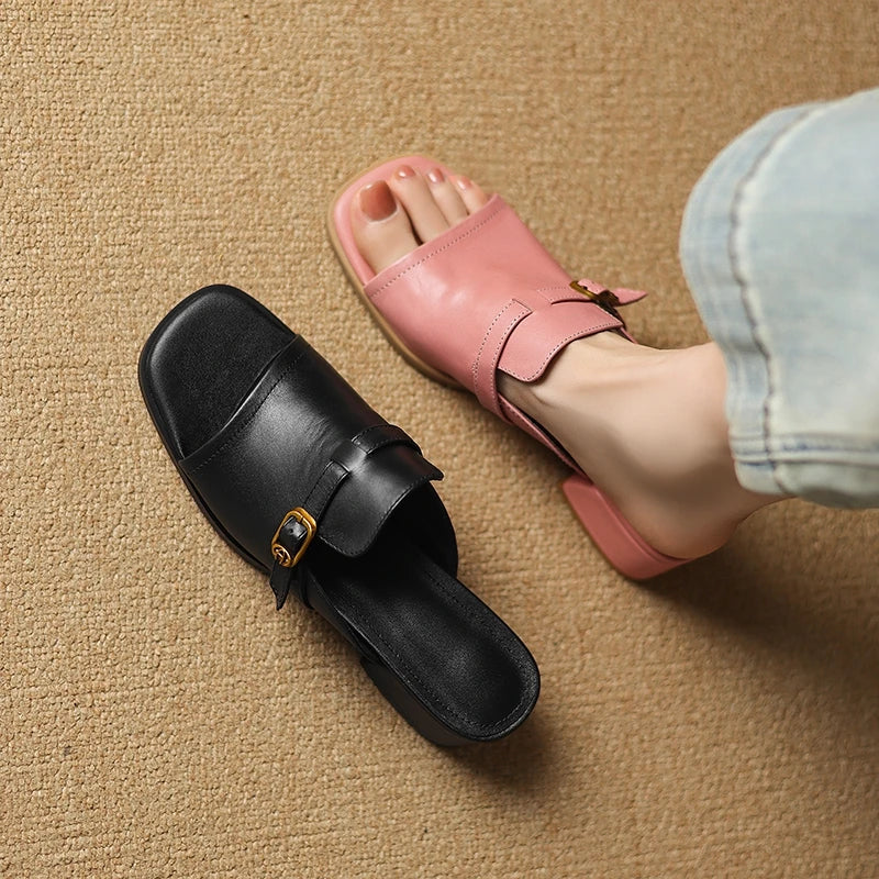 The Buckle Leather Slide - Image 8