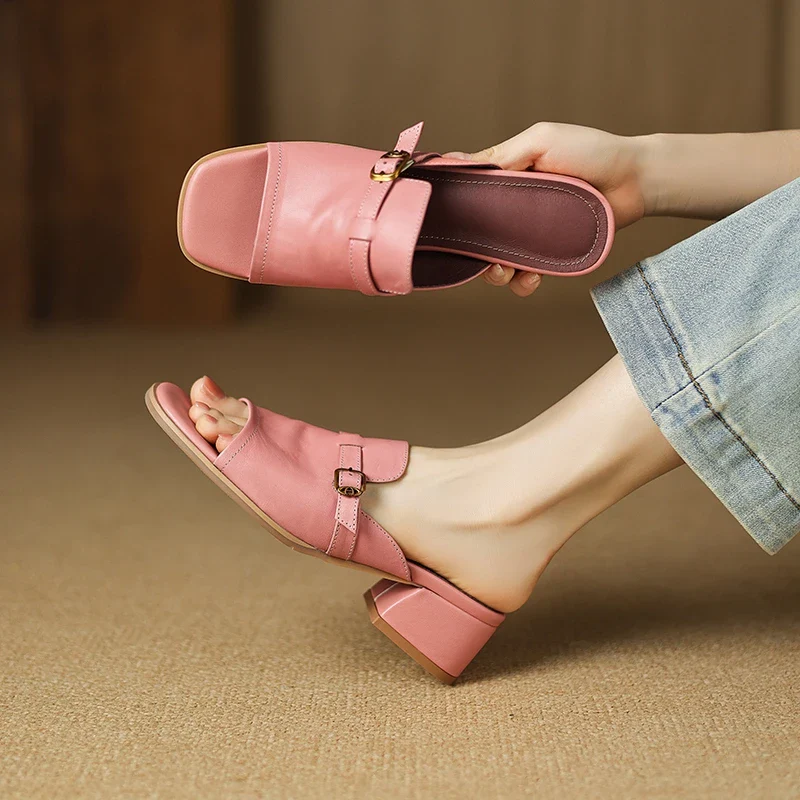 The Buckle Leather Slide - Image 9
