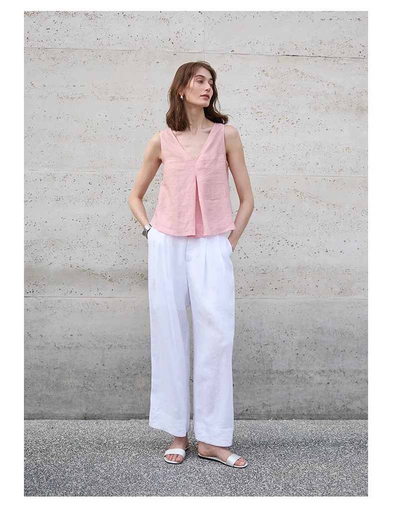 The Chambray Linen Reversible Vest - Image 11