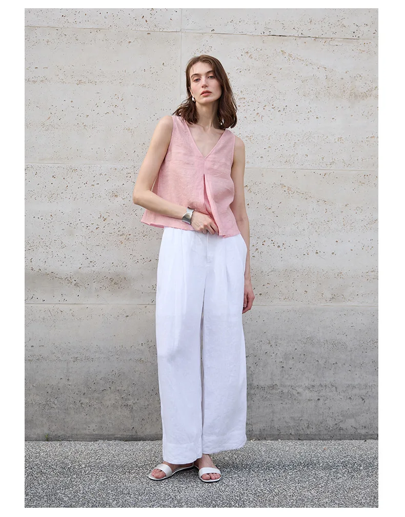 The Chambray Linen Reversible Vest - Image 12