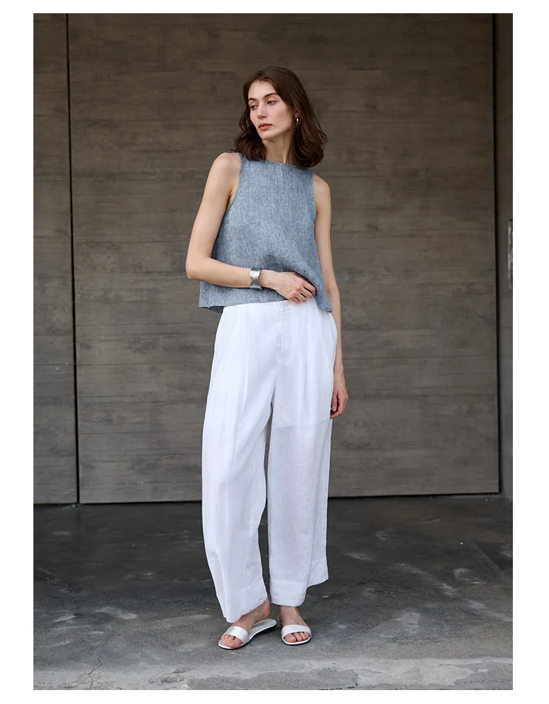 The Chambray Linen Reversible Vest - Image 6
