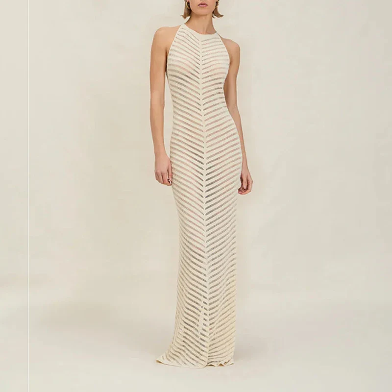 The Chevron Crochet Halter Maxi - Image 2