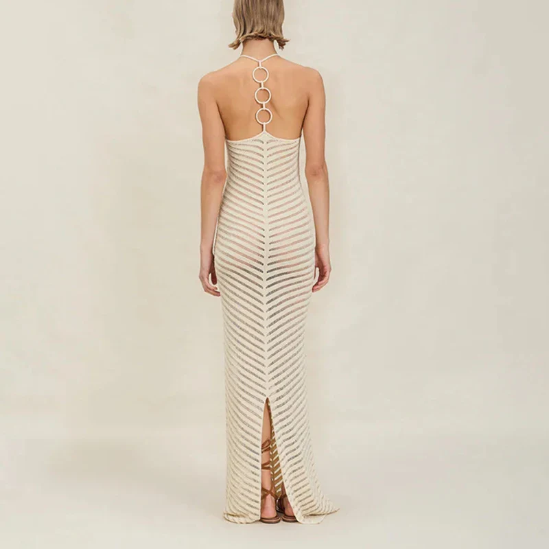 The Chevron Crochet Halter Maxi - Image 5