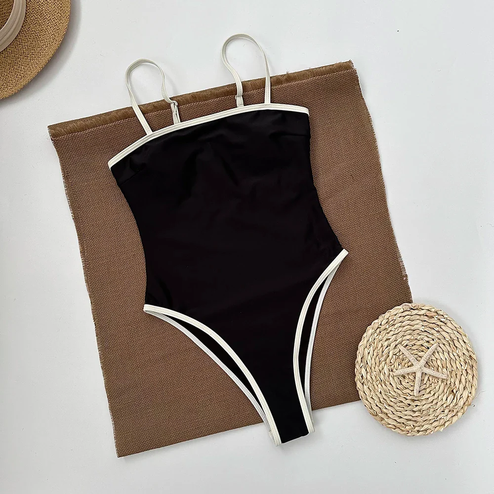 The Contrast Trim One-Piece Swimsuit - Image 4