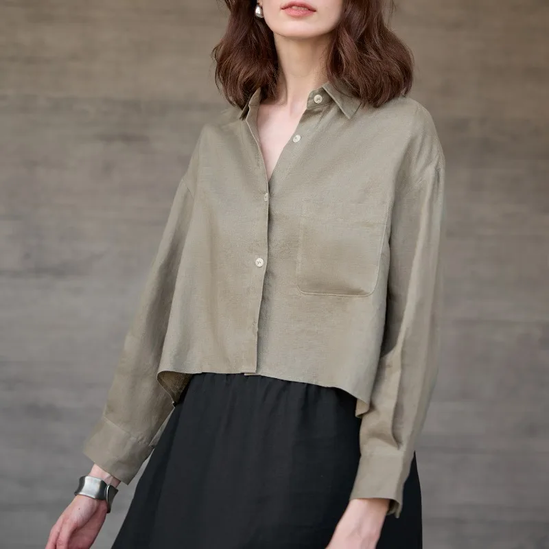 The Cropped Linen Overshirt - Image 5
