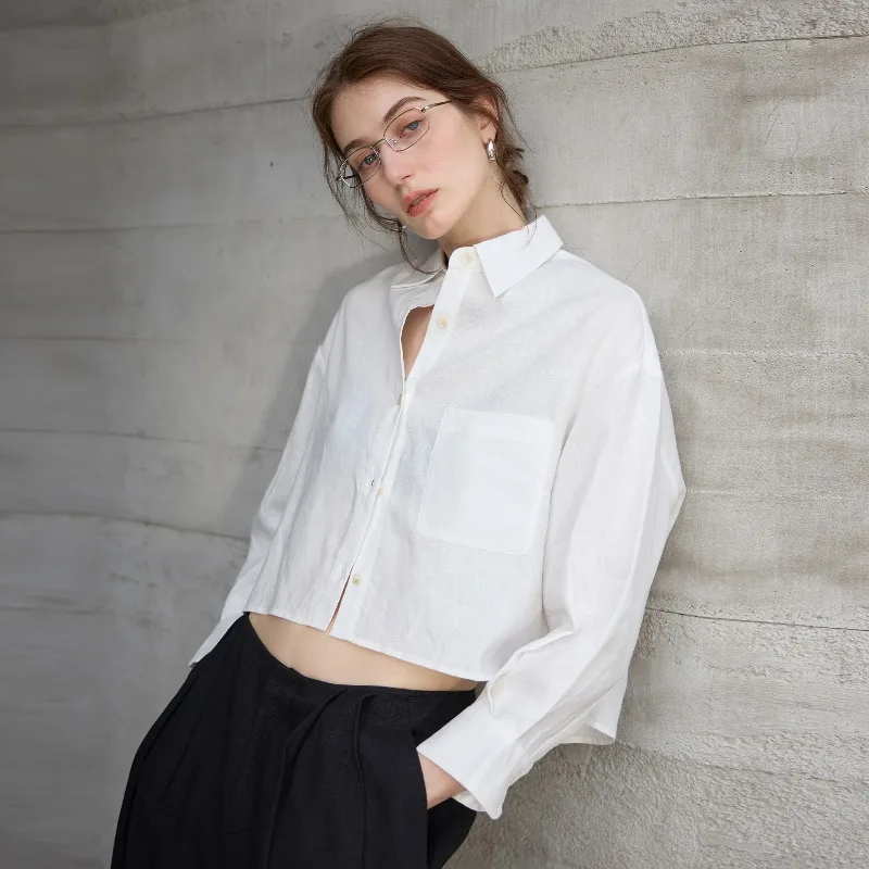 The Cropped Linen Overshirt - Image 7