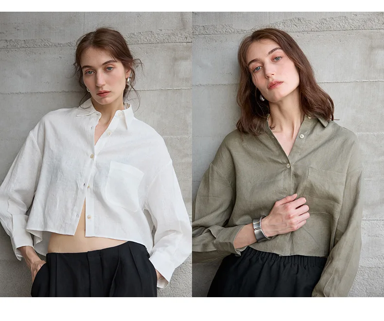 The Cropped Linen Overshirt - Image 9