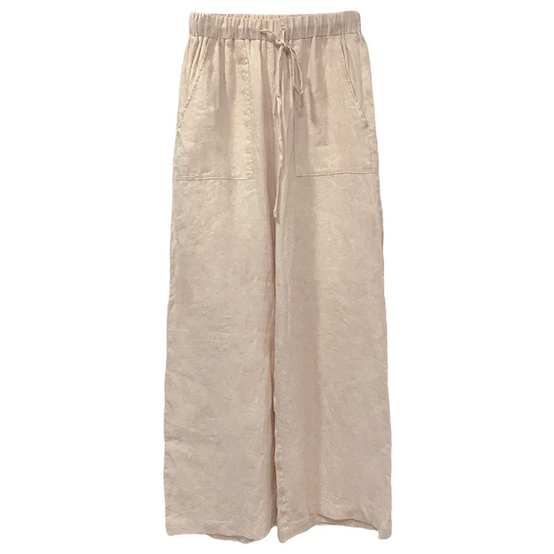 The Drawstring Straight Linen Pant - Image 19