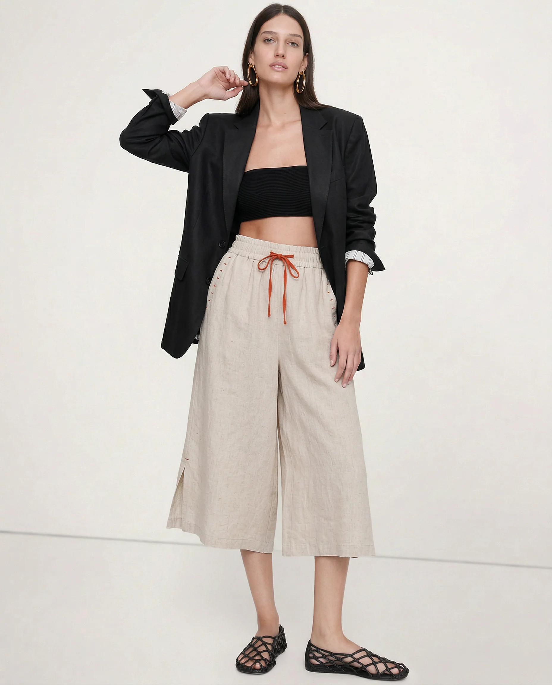 The Drawstring Wide Leg Pant - Image 11