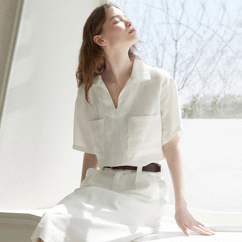 The Easy Linen Polo Top - Image 6
