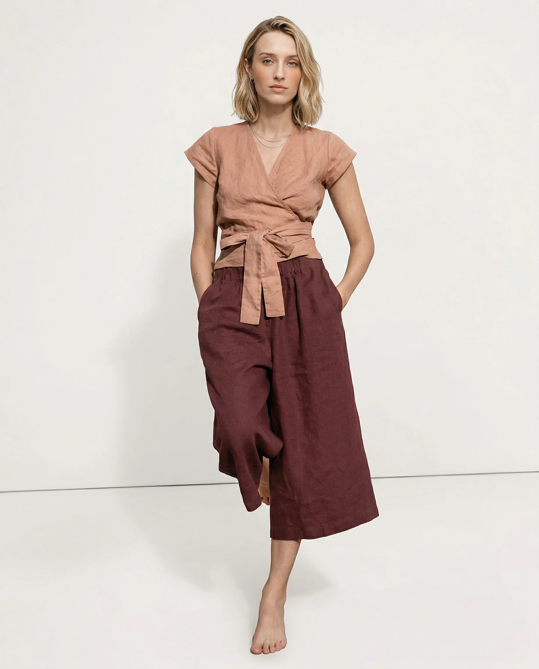 The Easy Wide Leg Linen Pant