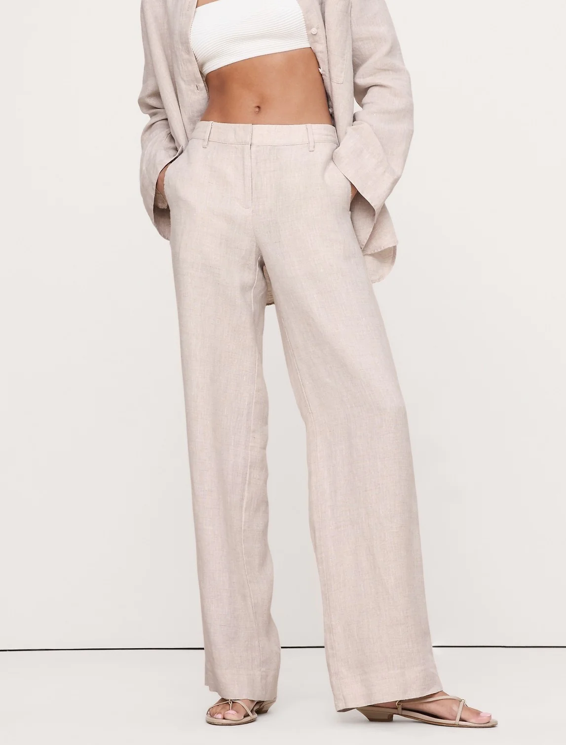 The Easy Wide Leg Linen Pant - Image 11