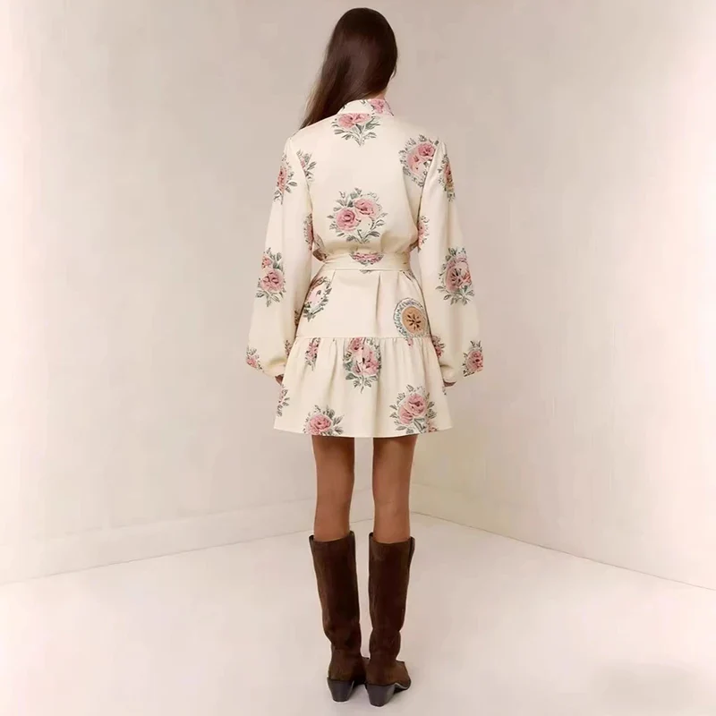 The Floral Button-Down Mini Dress - Image 3