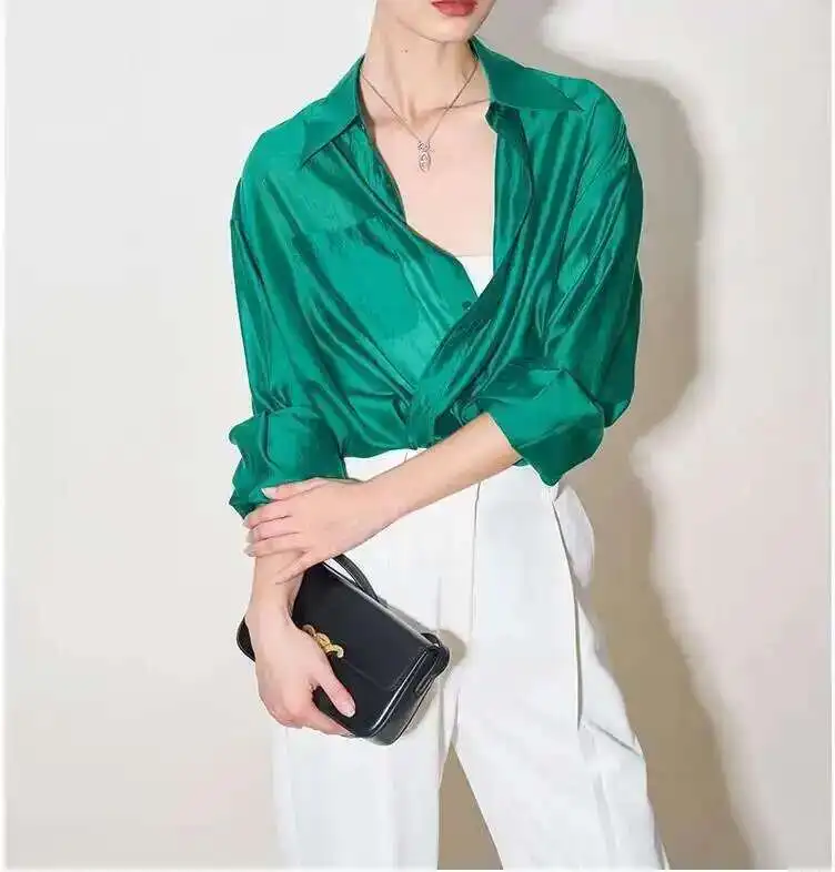 The Flowing Silk Poplin Blouse - Image 10