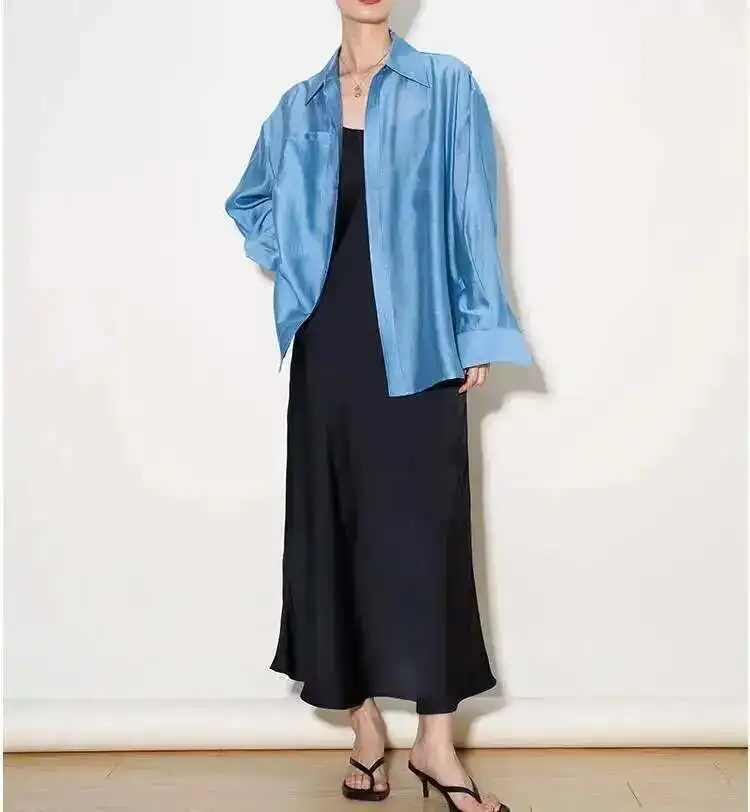 The Flowing Silk Poplin Blouse - Image 15