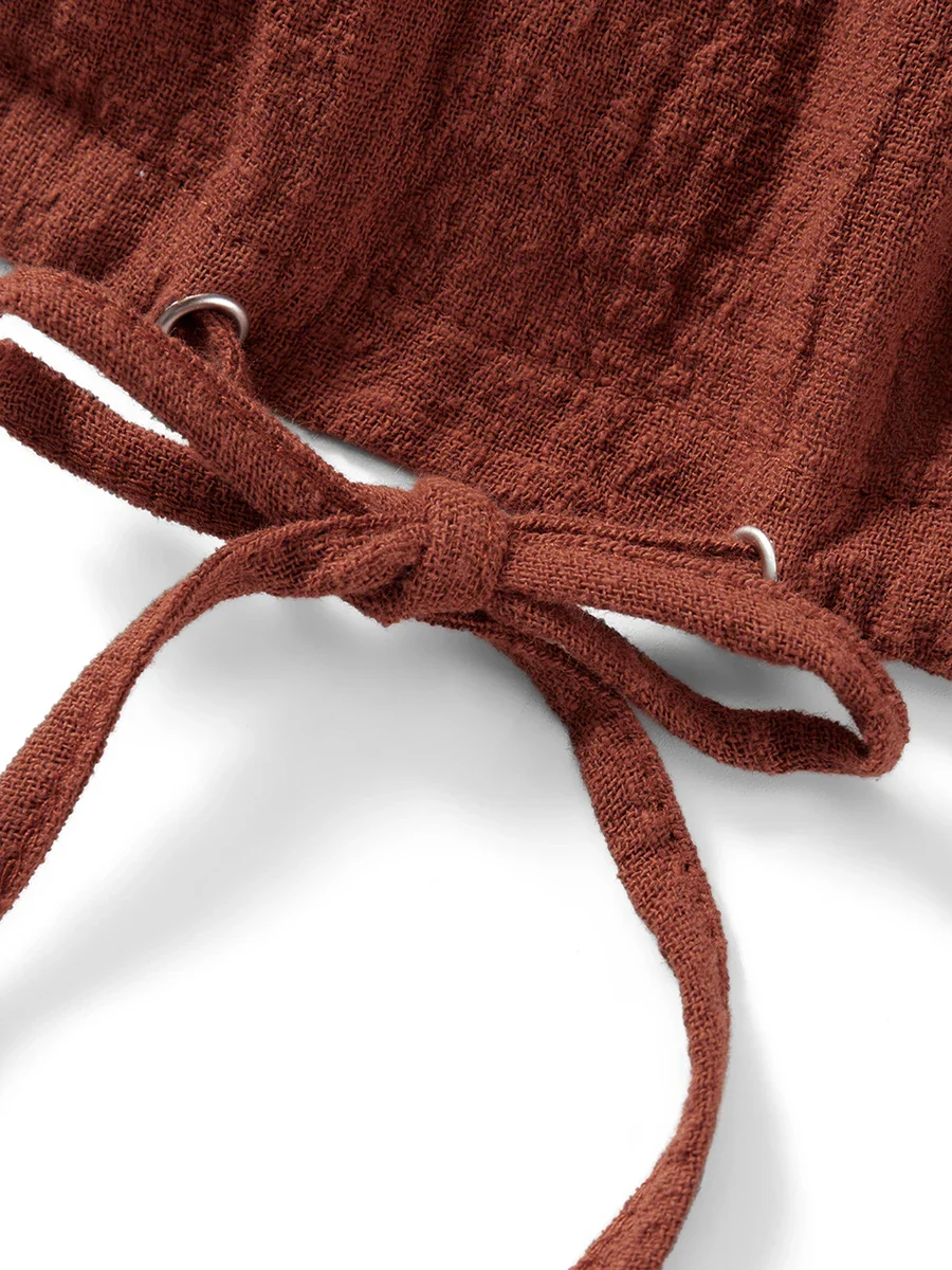 The Ruffle Front Gauze Crop Top - Image 15