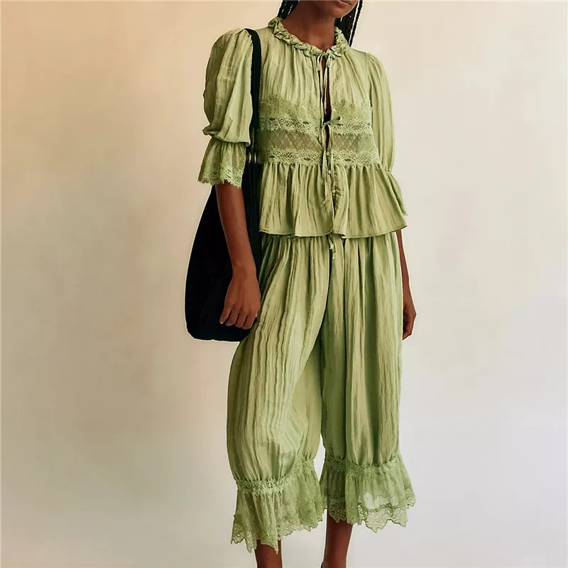 The Sage Lace Ruffle Two-Piece Set - Image 13