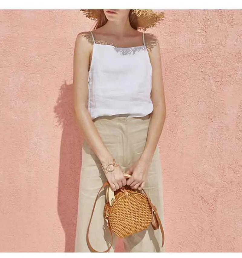 The Satin Strap Linen Cami - Image 10