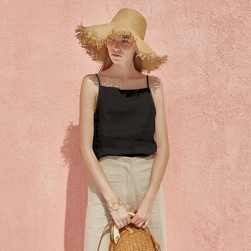 The Satin Strap Linen Cami - Image 16