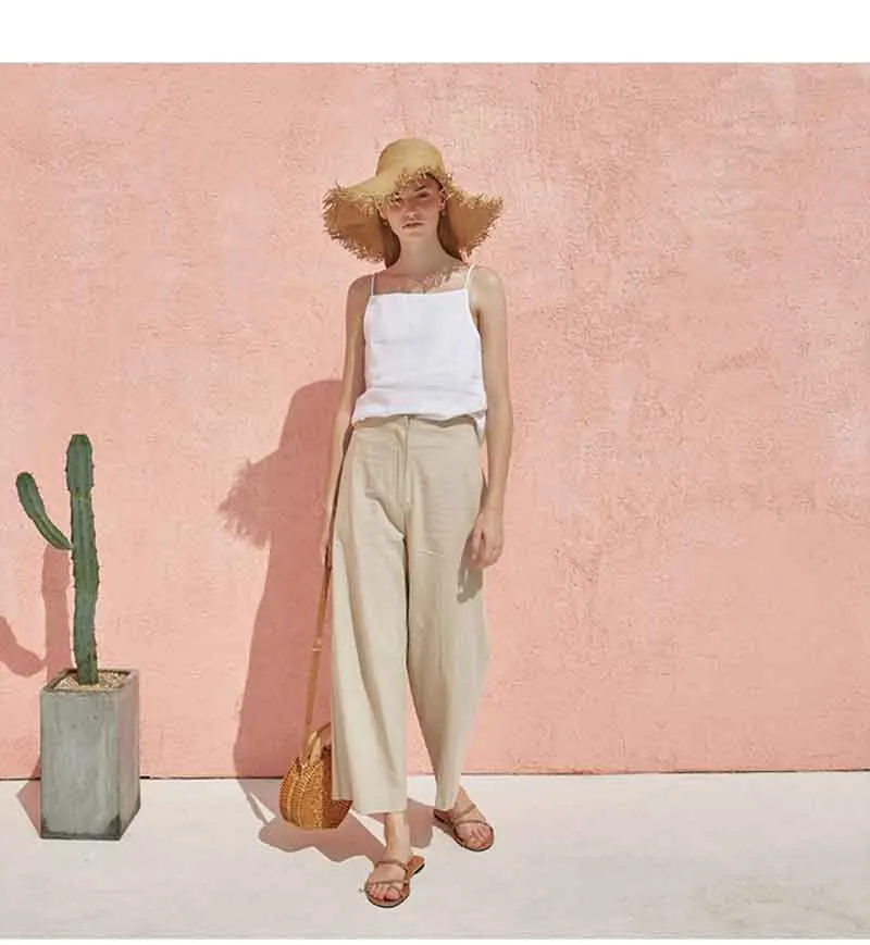 The Satin Strap Linen Cami - Image 9
