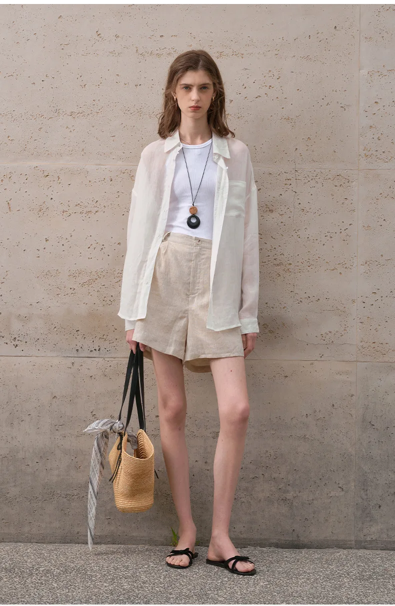 The Sheer Ramie Oversized Shirt - Image 22