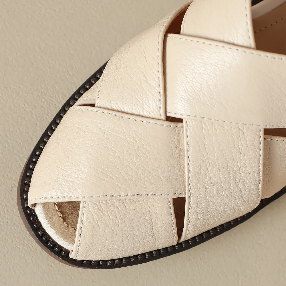 The Woven Leather Flat Mule - Image 15