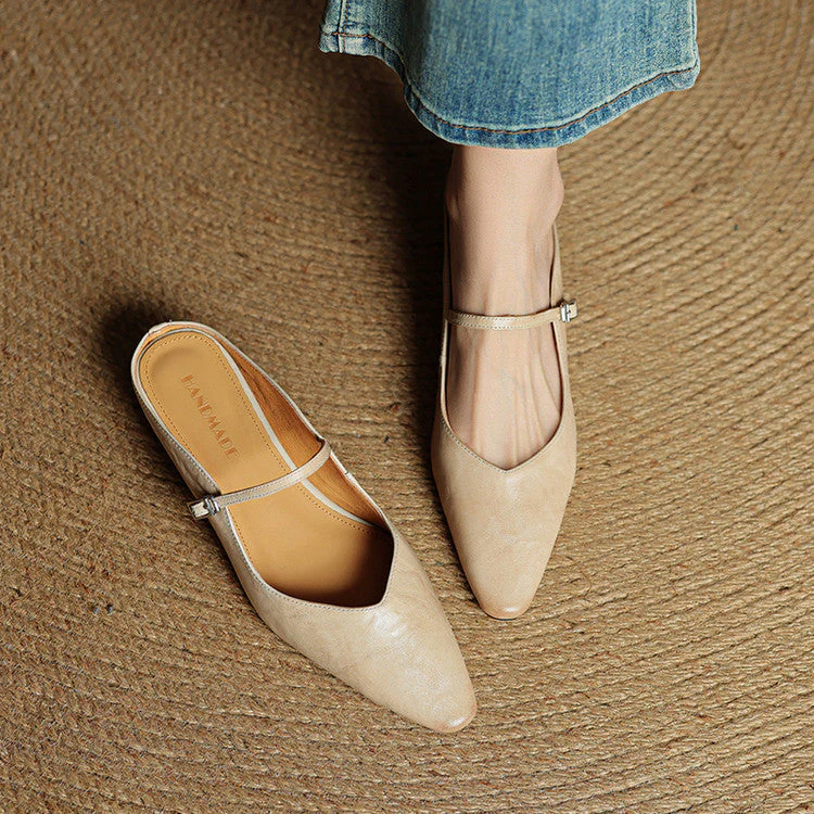 Valencia Genuine Leather Mules