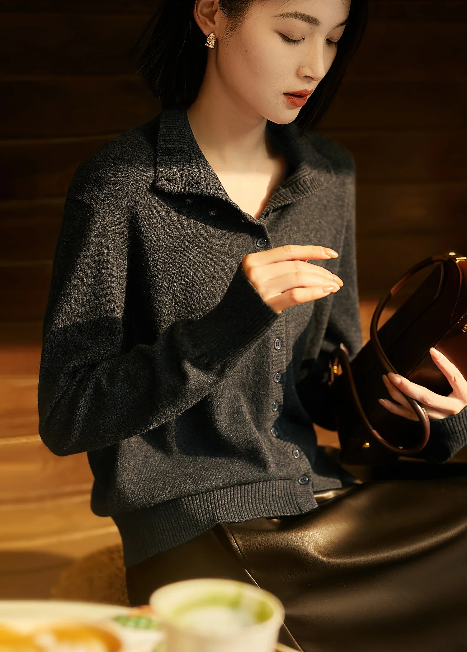 Vercelli Cashmere Button Sweater - Image 7
