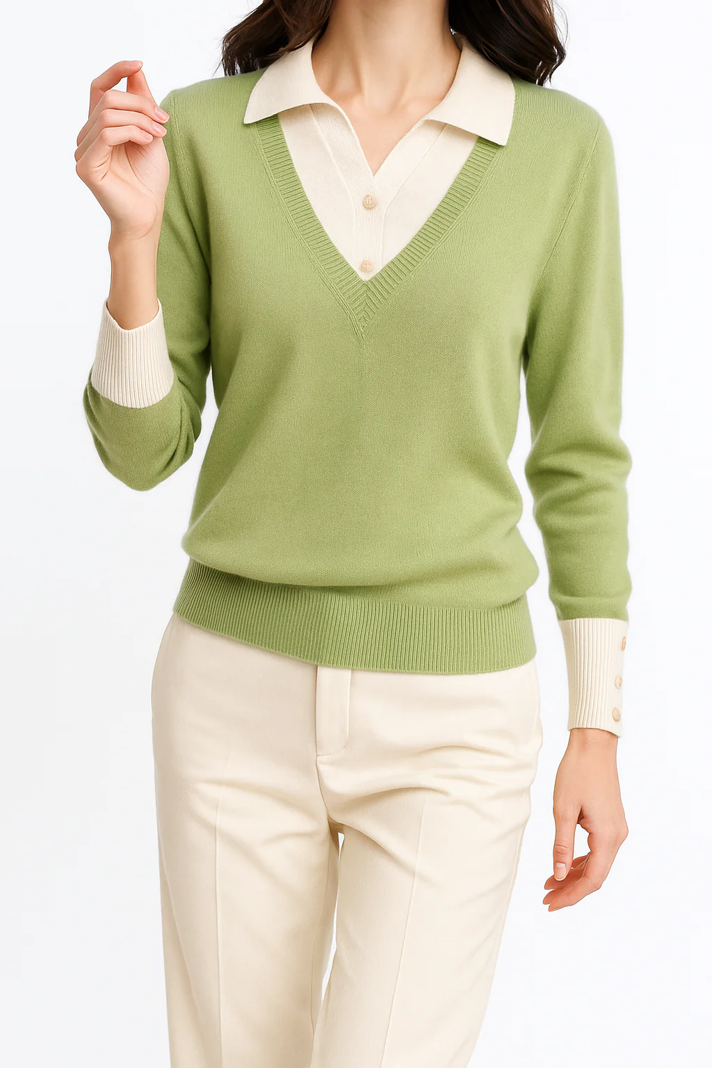 Madison Layered Knit Top - Image 6
